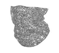 Poadnly Neck Gaiter Soft Face Cover Neck Warmer Tube Half Face Mask Scarf Balaclava,Silver Glitter Sparkles