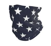Poadnly Neck Gaiter Soft Face Cover Neck Warmer Tube Half Face Mask Scarf Balaclava,Stars Navy Blue White