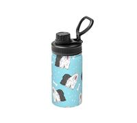 Poadnly Old English Sheepdog Pattern,12 Oz Insulated Water Bottle Stainless Steel Coffee Mug Vacuum Tumbler Water Flask