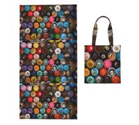 Poadnly Paint Can Spray, 2 in 1 Packable Towel Bag, Beach Towels with Tote Bag for Travel Holiday Camping