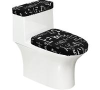 Poadnly Physics Formula Law E=Mc2,Toilet Lid Covers Reusable Set of 2 Tank Lid Covers, Dust Splash Resistant for Bathroom Decor