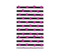 Poadnly Pink Heart On Black Line,Waffle Tea Towels Kitchen Drying Dish Towels Absorbent Dish Cloth 41 x 66 cm