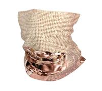Poadnly Pink Rose Flower Gold Copper Sequin Sparkly, Bandana Neck Gaiter Soft Face Cover Neck Warmer Tube Half Face Mask