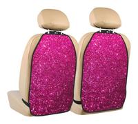 Poadnly Pink Sparkly Glitter,2 Pack Car Seat Kick Mats Back Seat Protector Durable Back Seat Organiser