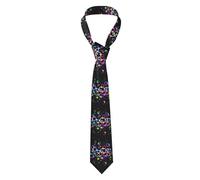 Poadnly Rainbow Bubbles, Neckties Mens Ties Polyester Novelty Skinny Tie For Wedding Party