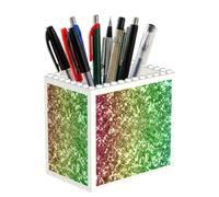 Poadnly Rainbow Glitter Sparkle, Pen Pot Pencil Holder for Office Home School, Compact Desk Organiser for Office Stationery
