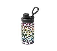 Poadnly Rainbow Leopard,12 Oz Insulated Water Bottle Stainless Steel Coffee Mug Vacuum Tumbler Water Flask