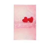 Poadnly Red Heart Pink Glitter Printed,Waffle Tea Towels Kitchen Drying Dish Towels Absorbent Dish Cloth 41 x 66 cm