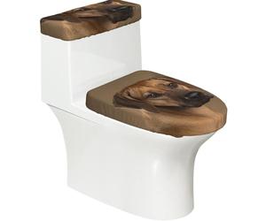 Poadnly Rhodesian Ridgeback,Toilet Lid Covers Reusable Set of 2 Tank Lid Covers, Dust Splash Resistant for Bathroom Decor