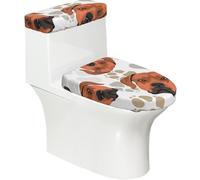 Poadnly Rhodesian Ridgeback With Love,Toilet Lid Covers Reusable Set of 2 Tank Lid Covers, Dust Splash Resistant for Bathroom Decor