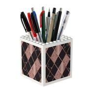 Poadnly Rose Gold Marble Pink Black Geometric, Pen Pot Pencil Holder for Office Home School, Compact Desk Organiser for Office Stationery