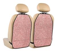 Poadnly Rose Gold Pink Glitter,2 Pack Car Seat Kick Mats Back Seat Protector Durable Back Seat Organiser