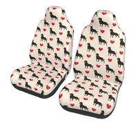 Poadnly Rottweiler Dog Colorful Heart,Car Seat Cover Front Seat Covers/Protectors For Car 2pcs