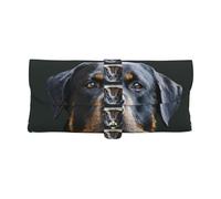 Poadnly Rottweiler Pets Dogs Rottweiler, Portable Eyewear Case Soft Eyeglasses Bag Anti-Scratch Spectacles Sleeve Pu Leather Sunglasses Case