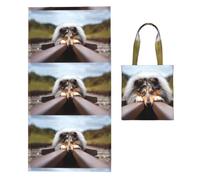 Poadnly Rough Collie Bokeh Railway Dogs Pets Rough, 2 in 1 Packable Towel Bag, Beach Towels with Tote Bag for Travel Holiday Camping