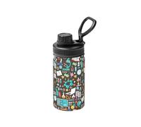Poadnly Science Chemistry Pattern,12 Oz Insulated Water Bottle Stainless Steel Coffee Mug Vacuum Tumbler Water Flask