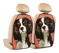 Poadnly Shih Tzu Dog Long Ear Puppy Animal Pet Design,2 Pack Car Seat Kick Mats Back Seat Protector Durable Back Seat Organiser
