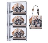 Poadnly Shih Tzu Fluffy Dogs Pets Dogs Shih Tzu, 2 in 1 Packable Towel Bag, Beach Towels with Tote Bag for Travel Holiday Camping