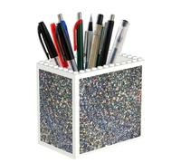 Poadnly Silver Glitter Rainbow Sparkle, Pen Pot Pencil Holder for Office Home School, Compact Desk Organiser for Office Stationery