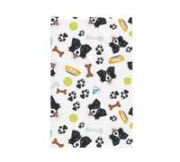 Poadnly Smiling Dog Border Collie,Waffle Tea Towels Kitchen Drying Dish Towels Absorbent Dish Cloth 41 x 66 cm