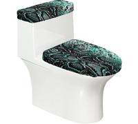Poadnly Snake Skin Decoration,Toilet Lid Covers Reusable Set of 2 Tank Lid Covers, Dust Splash Resistant for Bathroom Decor
