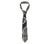 Poadnly Snake Skin Texture, Neckties Mens Ties Polyester Novelty Skinny Tie For Wedding Party