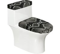 Poadnly Snake Skin Texture,Toilet Lid Covers Reusable Set of 2 Tank Lid Covers, Dust Splash Resistant for Bathroom Decor