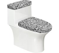 Poadnly Snake Skin Texture,Toilet Lid Covers Reusable Set of 2 Tank Lid Covers, Dust Splash Resistant for Bathroom Decor