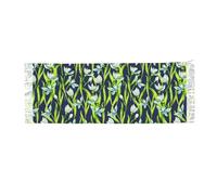 Poadnly Snowdrop Flowers, Large Soft Cashmere Feel Shawls Wraps Women Fringed Scarf Light Stole 196x68 cm