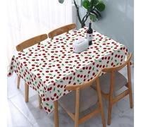 Poadnly Sweet Cherry Pattern, Tablecloth Waterproof Dust-Proof Tabletop Wrinkle Resistant Table Cover - 137 x 183 cm
