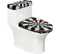 Poadnly Target Dart,Toilet Lid Covers Reusable Set of 2 Tank Lid Covers, Dust Splash Resistant for Bathroom Decor