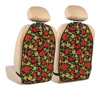 Poadnly Traditional Russian Cranberry,2 Pack Car Seat Kick Mats Back Seat Protector Durable Back Seat Organiser