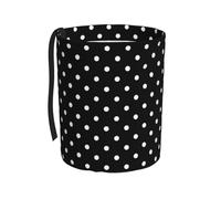 Poadnly White Black Polka Dot,Car Trash Can Hanging Car Garbage Can Water-Resistant Car Trash Bin for Camping Travel