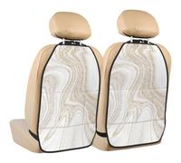 Poadnly White Marble Gold Glitter,2 Pack Car Seat Kick Mats Back Seat Protector Durable Back Seat Organiser