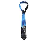 Poadnly Wolf Howling At The Moon, Neckties Mens Ties Polyester Novelty Skinny Tie For Wedding Party