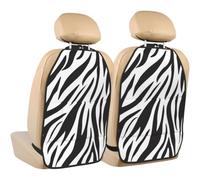Poadnly Zebra Print,2 Pack Car Seat Kick Mats Back Seat Protector Durable Back Seat Organiser