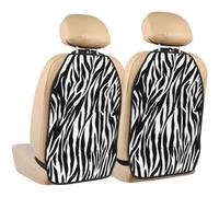 Poadnly Zebra Print,2 Pack Car Seat Kick Mats Back Seat Protector Durable Back Seat Organiser