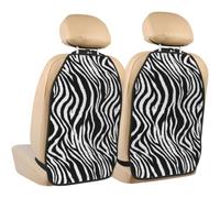 Poadnly Zebra Print,2 Pack Car Seat Kick Mats Back Seat Protector Durable Back Seat Organiser