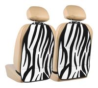 Poadnly Zebra Print,2 Pack Car Seat Kick Mats Back Seat Protector Durable Back Seat Organiser