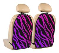 Poadnly Zebra Print,2 Pack Car Seat Kick Mats Back Seat Protector Durable Back Seat Organiser