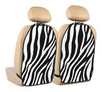 Poadnly Zebra Print Print,2 Pack Car Seat Kick Mats Back Seat Protector Durable Back Seat Organiser