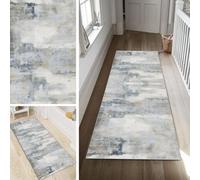 Poaegle Colourful Rug Runner Hallway Long Washable Kitchen Runner Abstract Non-Slip Rug Runner 60 x 400 cm Durable Runner Rug Hallway Runner Corridor Sold by the Metre