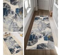 Poaegle Modern Rug Runner Hallway Long Kitchen Runner Abstract Colourful Washable Non-Slip 90 x 600 cm Durable Runner Rug Hallway Runner Corridor Sold by the Metre