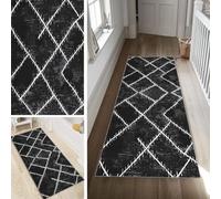 Poaegle Modern Rug Runner Hallway Long Kitchen Runner Washable Non-Slip 40 x 90 cm Durable Runner Rug Hallway Runner Corridor Sold by the Metre