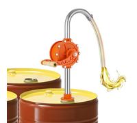 Poafamx 15-55 Gallon Drum Pump, 13 GPM High Flow Corrosion-Resistant Chemical Barrel Pump, Stainless Steel Manual Rotary Pump for Rapid Transfer of Water, Cleaners, DEF, Gasoline Diesel Fuel, and More