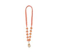 Poagoep Lanyard for Keys Cute Flower Neck Lanyard for Women Long Macrame Neck Lanyard for Keys ID Badges School ID Wallet, Orange, Medium