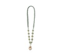 Poagoep Lanyard for Keys Cute Flower Neck Lanyard for Women Long Macrame Neck Lanyard for Keys ID Badges School ID Wallet, Green, Medium