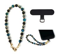Poagoep Phone Charm with Beaded Marble, Cell Phone Lanyard, Phone Chain Strap, Wrist Strap for Women for iPhone 14/13