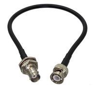 POAHNCU 5PCS BNC Male To Female Jack Bulkhead Nut Coaxial Connector | Pigtail Jumper(15M)