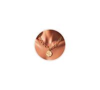 Poaiiu Thick gold necklace for women | 14K Gold Plated Hammered Heart Pendant Necklace with Toggle Clasp Waterproof Jewelry Gift for Her